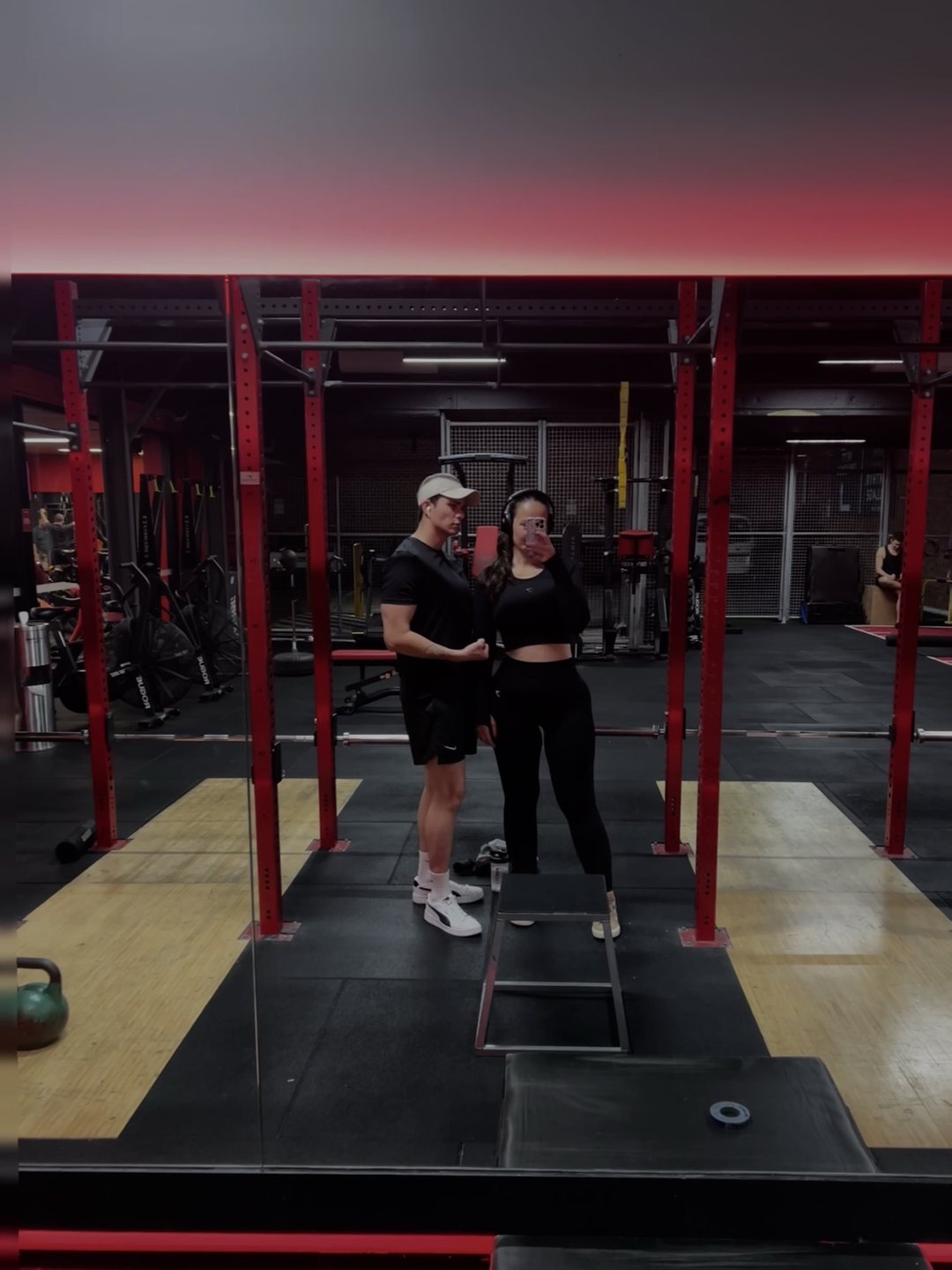 Max and Rachelle training together at the gym